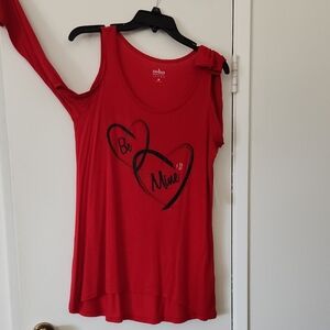 Soho Women's Red 'Be Mine' Heart Tank Top